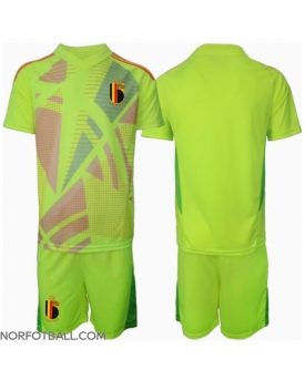 Billige Fotballdrakt Belgia Keeper Replika Bortedraktsett Barn EM 2024 Kortermet (med bukser)